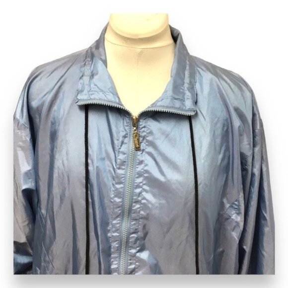 Vintage Catalina Womens Blue Nylon Windbreaker Jacket XL - Picture 9 of 10